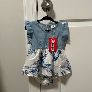 NWT PatPat 9-12M Baby Floral Dress with Onesie Insert